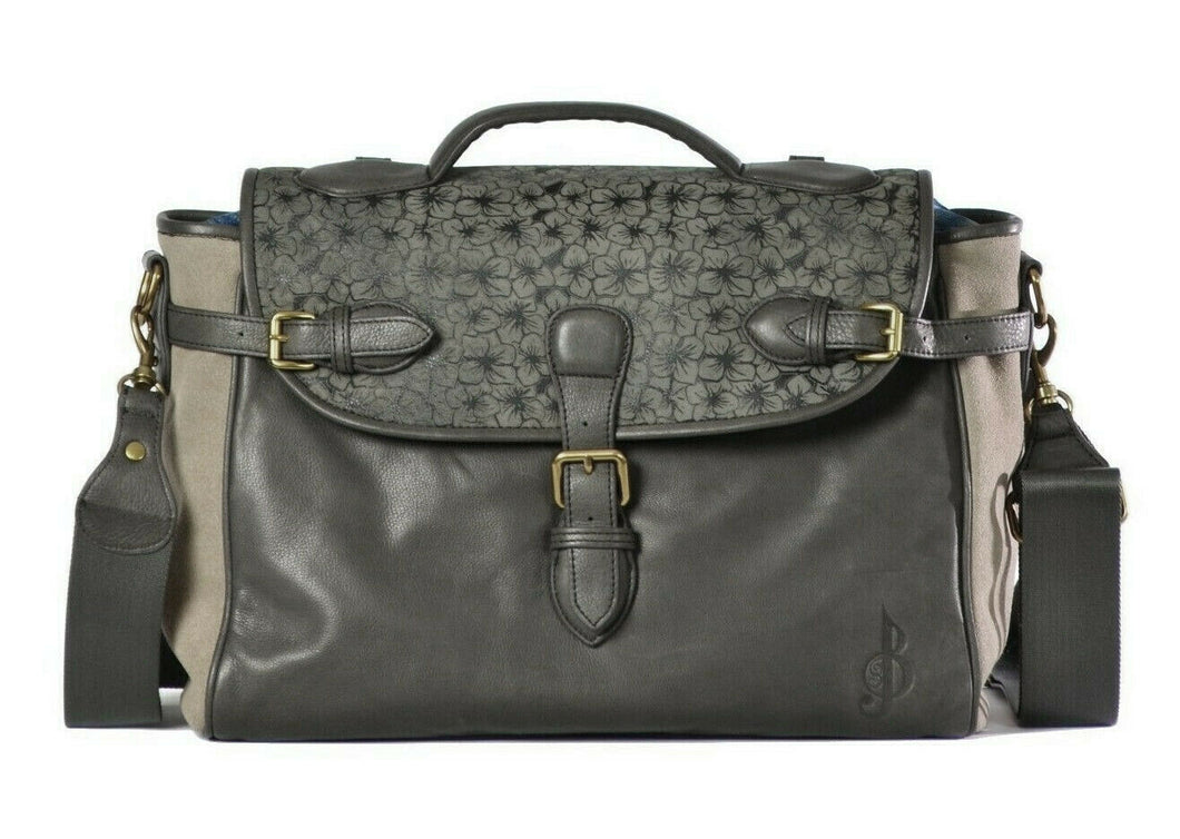 Jesse Boykins Large Leather Messenger Bag Convertible to Backpack