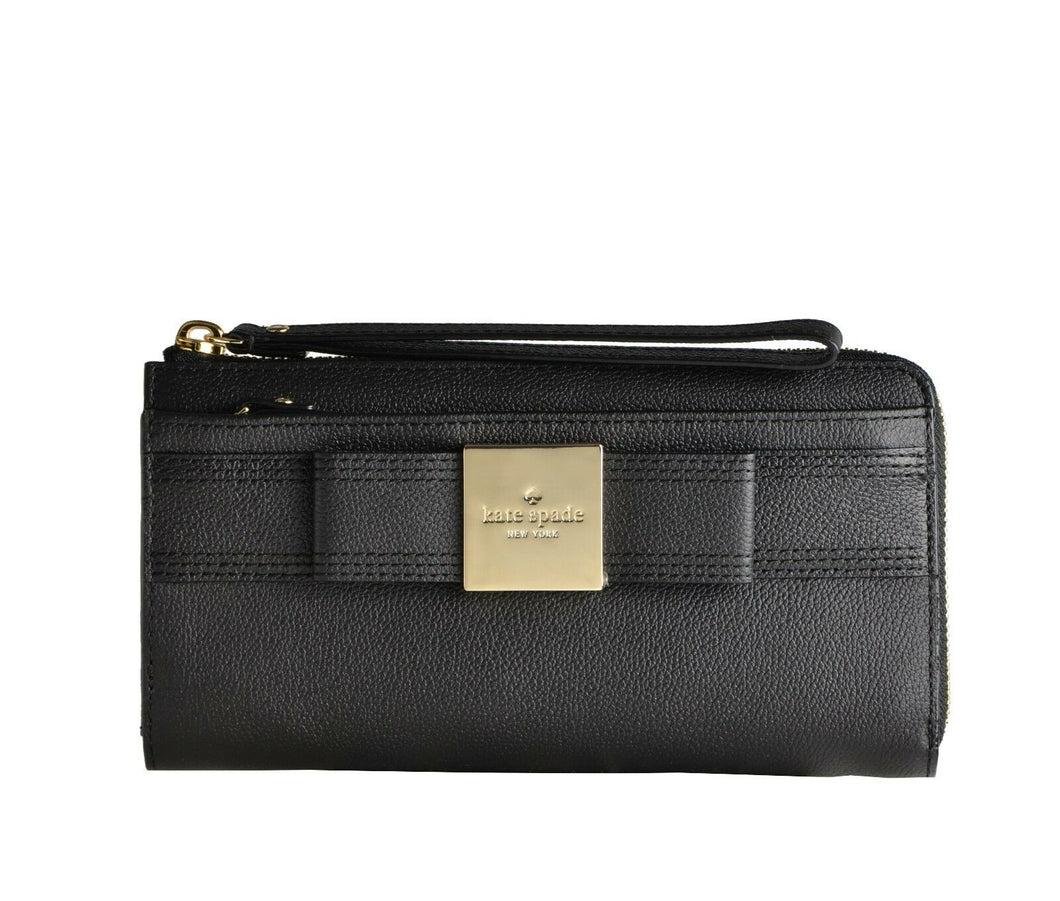 Primrose Hill Layton Leather Wristlet Black
