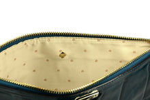 Knightsbridge Gia Pouch Croco Embossed Patent Leather