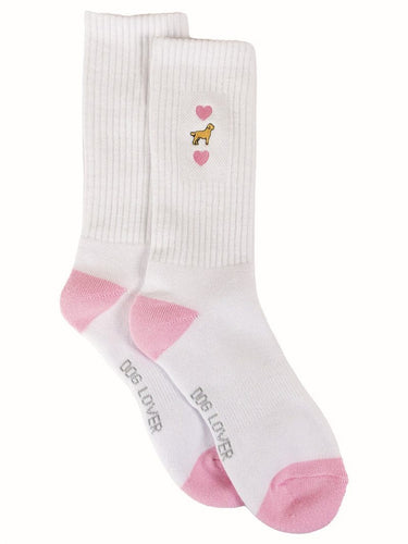 Crew Socks Embroidered Dog