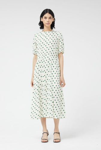 Artichaut Midi Dress with Artichoke Print