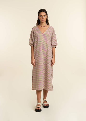 Alaia Woven Dress in Cyclamen Print