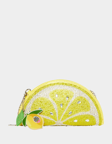 Kitsch Pucker Up Crossbody Bag in Yellow