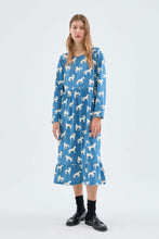 Midi Flared Dress with Animal Print