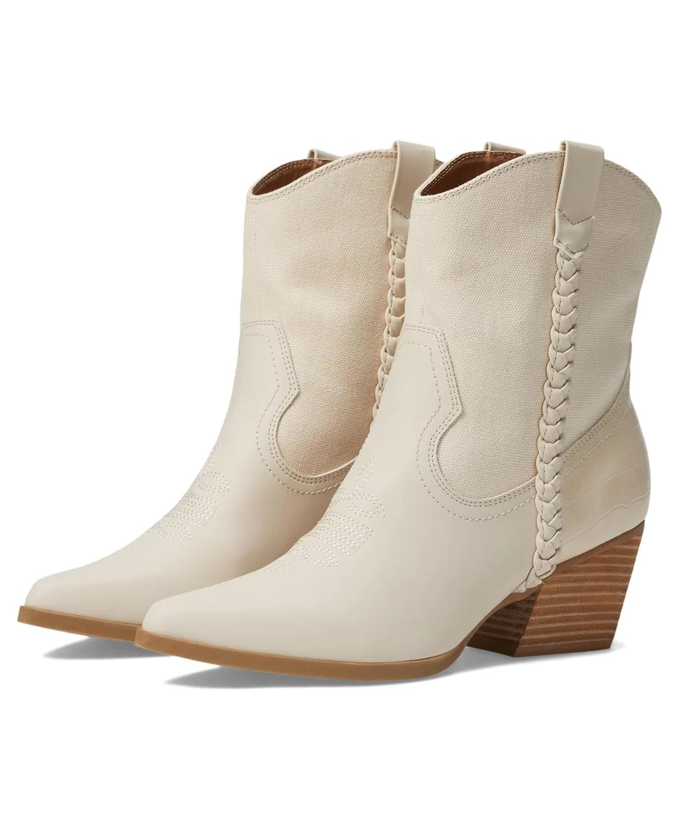 Karyn Ankle Boots in Off-White