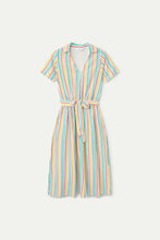 Soju Striped Print Midi Dress