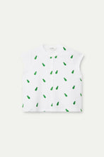 White Pineapple Mandarin Collar Shirt