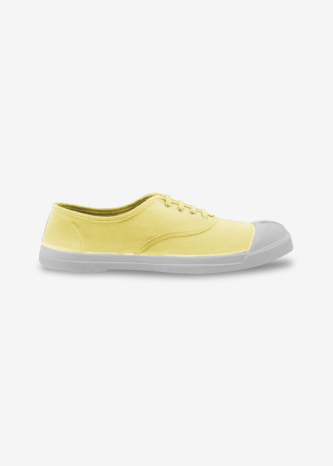 Women's Lace-up Tennis in Citron (Lemon) – Glameur New York