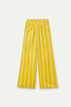 Straight-leg Trousers with Yellow Stripes