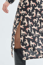Midi Shirt Dress with Animal Print