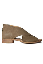 Venice Leather Wrap Sandals in Taupe
