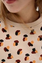 Fleece Sweatshirt with Polka Dot Print