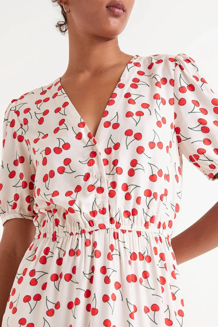 Cherry Print Midi Dress Cherry Print Midi Dress