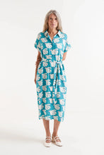 Rayon Midi Dress in Dove Print