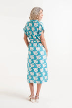 Rayon Midi Dress in Dove Print