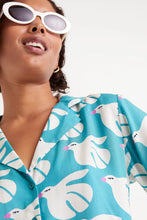 Rayon Shirt with Dove Print