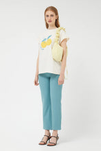 Cotton T-shirt with Yuzu Print