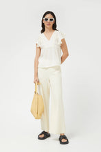 Sleeveless V-Neck Top in Off-White