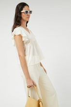 Sleeveless V-Neck Top in Off-White