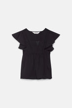 Sleeveless V-Neck Top in Black