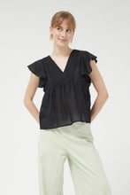 Sleeveless V-Neck Top in Black