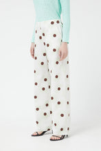 Green Sun Floral Straight Trousers