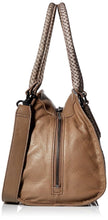 Jule Slack Python Embossed Leather Satchel Bag New Stone (Brown)