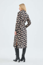 Midi Shirt Dress with Animal Print