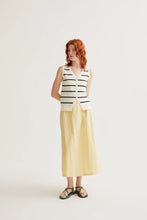 Knitted Vest with Black and White Stripes