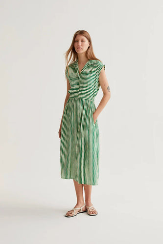 Lavagna Green Print Midi Dress