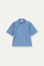 100% Cotton Chambray Shirt with Embroidered Hearts