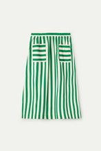 Bamboo Green Print Midi Skirt