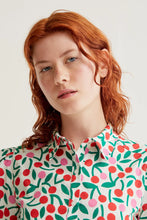 Shirt with Burgundy Print