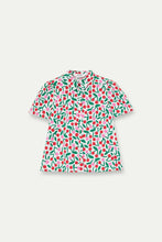 Shirt with Burgundy Print