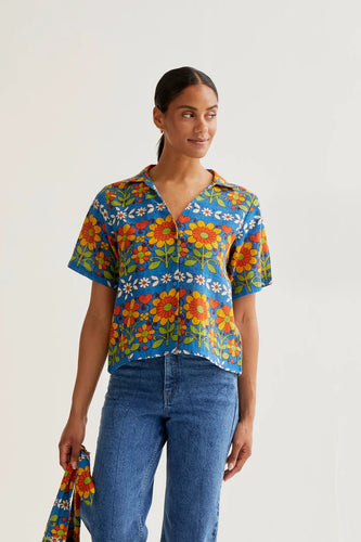 Shirt with Garden Print