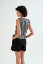 Black Gingham Check Top