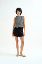 Black Gingham Check Top