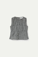 Black Gingham Check Top