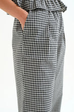 Black Gingham Check Trousers