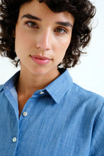 100% Cotton Chambray Light Blue Short Sleeve Shirt