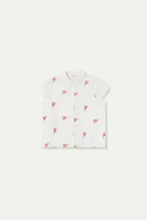Shirt with Red Lobster Embroidery