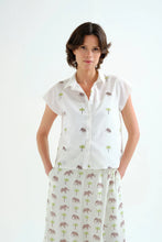 Shirt with Elephant and Palm Tree Print