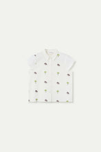 Shirt with Elephant and Palm Tree Print