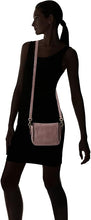 Licia Silky Coated Leather Mini Crossbody Bag Dark Brown