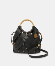 Sienna Top Handle Leather Bag in Black