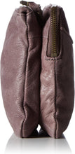 Karen Silky Coated Leather Crossbody Bag Dark Brown