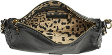Mizzi Chain Strap Soft Leather Crossbody Bag Black