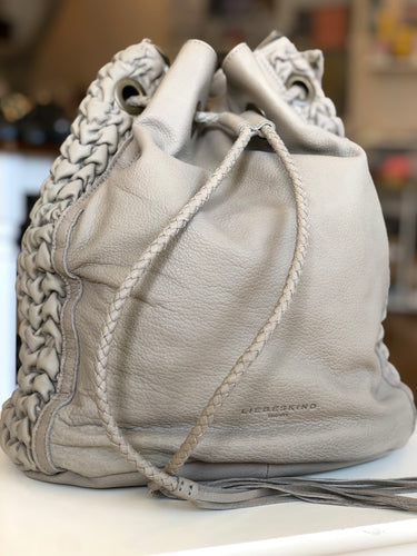 Louisa Bellow Quilted Leather Hobo Crossbody Bucket Bag