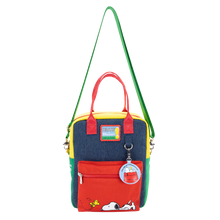 Peanuts 75th Anniversary Color Block Denim & Canvas Convertible Bag