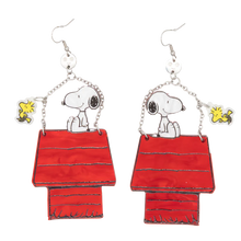 Peanuts 75th Snoopy & Woodstock Doghouse Layered Acrylic Earrings
